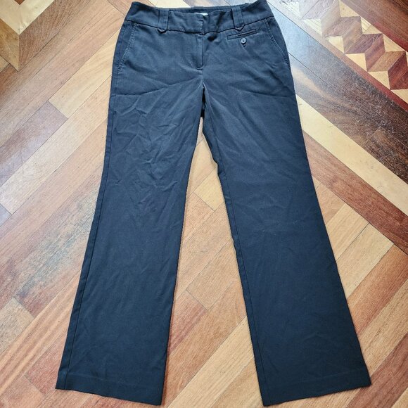 LOFT Low Rise Black Boot Cut Pants Size 4 - Picture 2 of 12